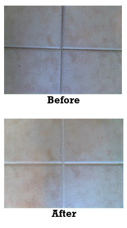 Before and After Tile Grout Cleaning and Colour Seal